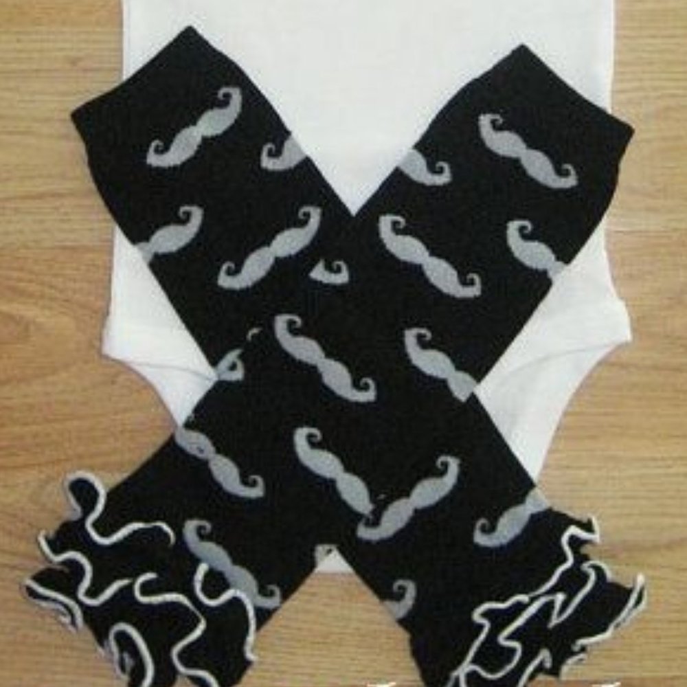 Stylish Mustache Legwarmers
